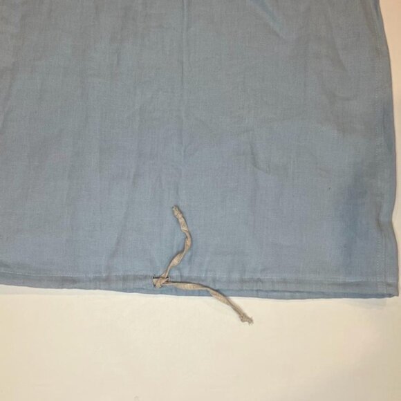 NWT iLinen Lifestyle Made Poland 🇵🇱 LINEN CrewNeck Baby Blue/Natural Dress M - Picture 10 of 12